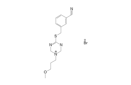 alpha-{[5-(3-methoxypropyl)-1,4,5,6-tetrahydro-s-triazin-2-yl]thio}-m-tolunitrile, monohydrobromide