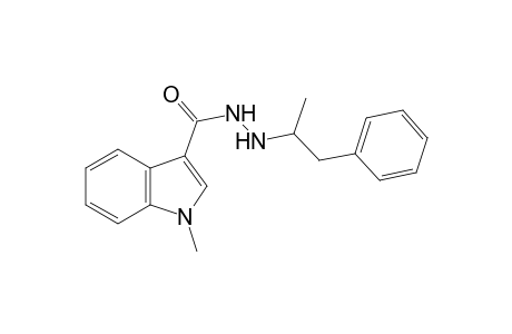 1-Methylindole-3-carboxylic acid, 2-(alpha-methylphenethyl)hydrazide