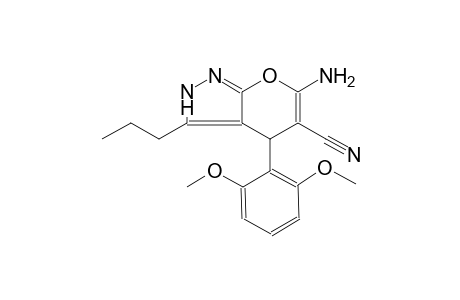 6-amino-4-(2,6-dimethoxyphenyl)-3-propyl-2,4-dihydropyrano[2,3-c]pyrazole-5-carbonitrile