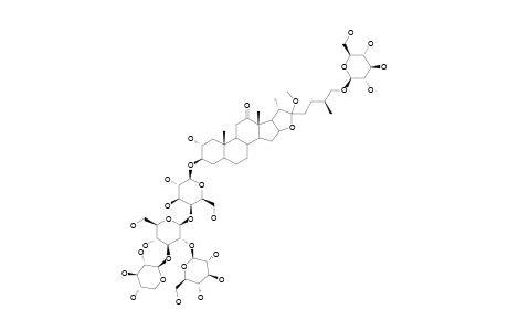 (25R)-2-ALPHA,3-BETA-DIHYDROXY-26-BETA-D-GLUCOPYRANOSYLOXY-22-METHOXY-5-ALPHA-FUROSTAN-12-ONE-3-O-[O-BETA-D-GLUCOPYRANOSYL-(1->2)-O-[BETA-D-XYLOPY