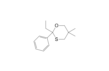 2-Ethyl-5,5-dimethyl-2-phenyl-1,3-oxathiane