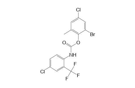 4-chloro-2-(trifluoromethyl)carbanilic acid, 6-bromo-4-chloro-o-tolyl ester