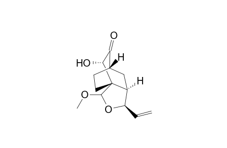 (1R*,3aS*,4S*,6S*,7aR*)-4-Hydroxy-3-methoxy-1-vinyltetrahydro-3H-3a,6-ethanoisobenzofuran-5(4H)-one