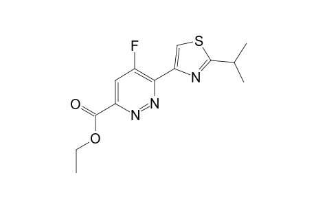 Ethyl 5-fluoro-6-(2-isopropylthiazol-4-yl)pyridazine-3-carboxylate