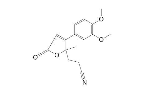 2,5-dihydro-3-(3,4-dimethoxyphenyl)-2-methyl-5-oxo-2-furanpropionitrile