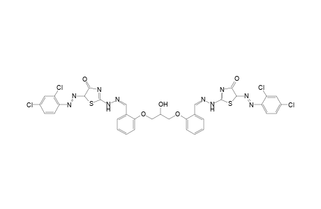 2,2'-(((((2-Hydroxypropane-1,3-diyl)bis(oxy))bis (2,1-phenylene))bis(methanylylidene))bis (hydrazin-1-yl-2-ylidene))bis(5-(2-(2,4-dichlorophenyl)hydrazono)thiazol-4(5H)-one)