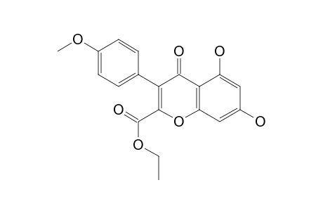 5,7-dihydroxy-3-(p-methoxy)-4-oxo-4H-1-benzopyran-2-carboxylic acid, ethyl ester