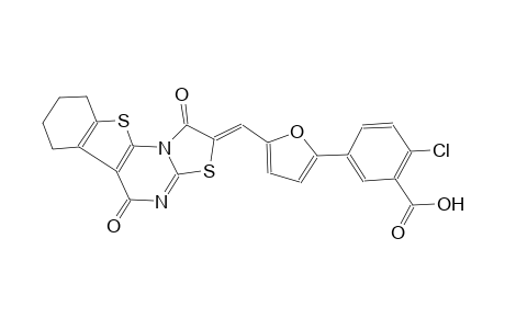 benzoic acid, 2-chloro-5-[5-[(Z)-(6,7,8,9-tetrahydro-1,5-dioxo-5H-benzo[4,5]thieno[3,2-e]thiazolo[3,2-a]pyrimidin-2(1H)-ylidene)methyl]-2-