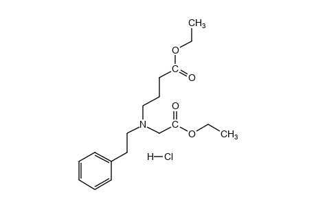 N-(3-carboxypropyl)-N-phenethylglycine, diethyl ester, hydrochloride