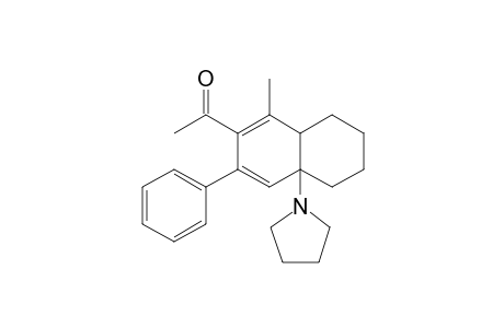 4-ACETYL-5-METHYL-3-PHENYL-1-PYRROLIDINOBICYCLO-[4.4.0]-DECA-2,4-DIENE