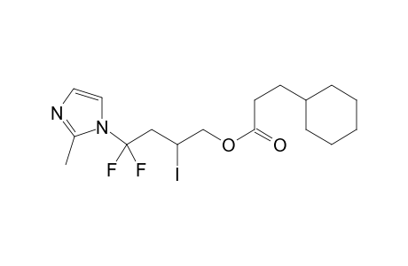 3-Cyclohexylpropionic acid 4,4-difluoro-2-iodo-4-(2-methylimidazol-1-yl) butyl ester