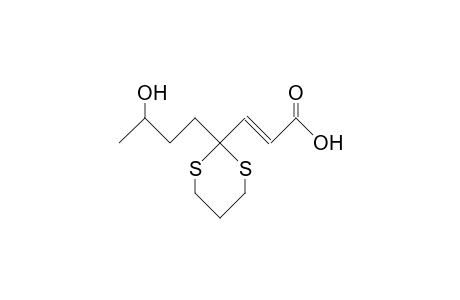 (E)-7-Hydroxy-4,4-(trimethylene-dithio)-2-octenoic acid