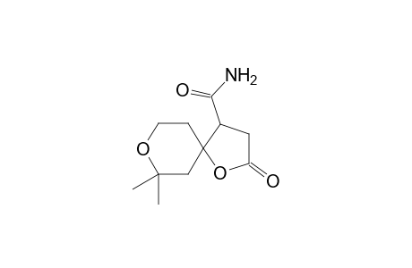 7,7-Dimethyl-2-oxo-1,8-dioxaspiro[4.5]decane-4-carboxamide