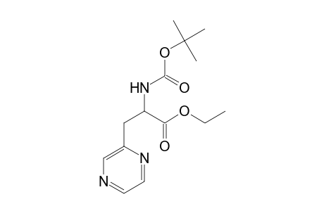 2-Pyrazinepropanoic acid, 2-(t-butoxycarbonylamino)-, ethyl ester
