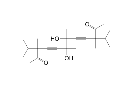 4,8-Dodecadiyne-2,11-dione, 6,7-dihydroxy-3,6,7,10-tetramethyl-3,10-bis(1-methylethyl)-