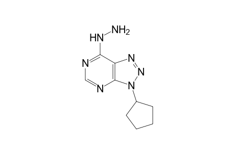 3-cyclopentyl-7-hydrazino-3H-v-triazolo[4,5-d]pyrimidine