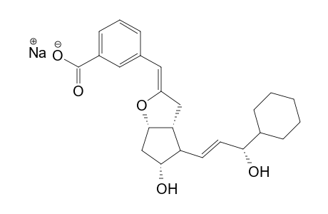 alpha-{4-[(E)-3-CYCLOHEXYL-3S-HYDROXYPROPENYL]HEXAHYDRO-5alpha-HYDROXY-(Z)-3alpha,6aalpha-2H-CYCLOPENTA[b]FURAN-2-YLIDENE}-m-TOLUIC ACID, MONOSODIUM SALT