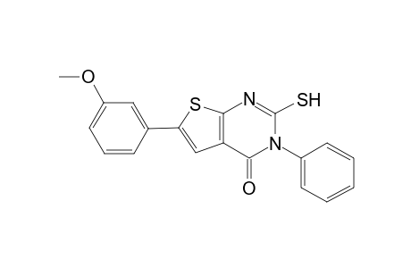 6-(3-Methoxyphenyl)-3-phenyl-2-sulfanylidene-1H-thieno[2,3-d]pyrimidin-4-one