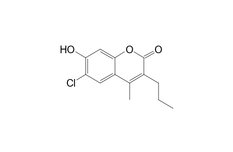 6-Chloro-7-hydroxy-4-methyl-3-propyl-2H-chromen-2-one