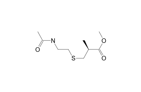 Propanoic acid, 3-[[2-(acetylamino)ethyl]thio]-2-methyl-, methyl ester, (S)-