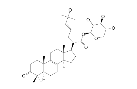 FOMITOSIDE-A;25-HYDROXY-3-OXOLANOSTA-8,23-DIEN-21-OIC-ACID-21-O-BETA-D-XYLOPYRANOSIDE