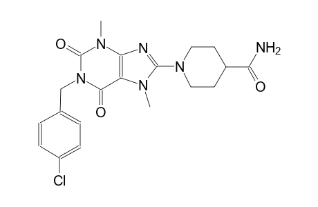 1-[1-(4-chlorobenzyl)-3,7-dimethyl-2,6-dioxo-2,3,6,7-tetrahydro-1H-purin-8-yl]-4-piperidinecarboxamide
