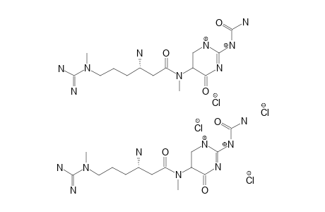 (3'S,5R/S)-5-[N-[3-AMINO-6-(1-METHYLGUANIDIN-1-YL)-HEXANOYL]-N-METHYAMINO]-5,6-DIHYDRO-2-UREIDOPYRIMID-4(1H)-ONE-DIHYDROCHLORIDE