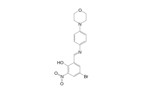 4-Bromo-2-((E)-([4-(4-morpholinyl)phenyl]imino)methyl)-6-nitrophenol
