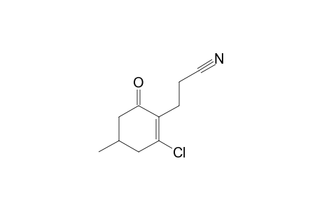 2-chloro-4-methyl-6-oxo-1-cyclohexene-1-propionitrile