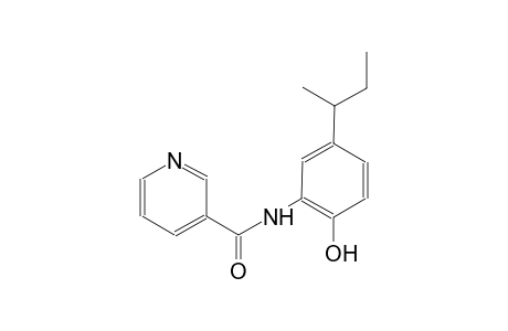 3-pyridinecarboxamide, N-[2-hydroxy-5-(1-methylpropyl)phenyl]-