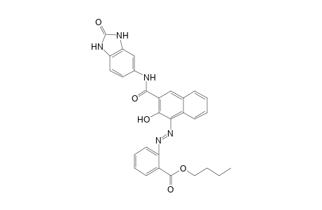 Benzoic acid, 2-[[3-[[(2,3-dihydro-2-oxo-1H-benzimidazol-5-yl)amino]carbonyl]-2-hydroxy-1-naphthalenyl]azo]-, butyl ester