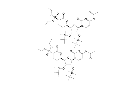 #45;(5'S)-[1'-(2',3'-O-DI-TERT.-BUTYLDIMETHYLSILYL-BETA-D-RIBO-5'-PENTA-1',4'-FURANOSYL)-N-(4)-ACETYLCYTOSYL]-ALPHA-DIETHYLPHOSPHONYL-DELTA-LACTONE