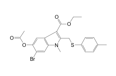 5-Acetoxy-6-bromo-1-methyl-2-[(p-tolylthio)methyl]indole-3-carboxylic acid ethyl ester