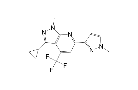 1H-pyrazolo[3,4-b]pyridine, 3-cyclopropyl-1-methyl-6-(1-methyl-1H-pyrazol-3-yl)-4-(trifluoromethyl)-