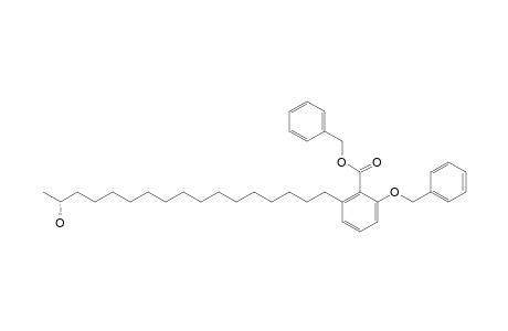 (phenylmethyl) 2-[(16R)-16-oxidanylheptadecyl]-6-phenylmethoxy-benzoate