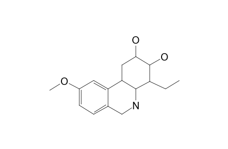 2,3-Dihydroxy-4-ethyl-9-methoxy-1,2,3,4,4A,4B,5,6-octahydrophenanthridine