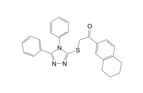 2-[(4,5-Diphenyl-1,2,4-triazol-3-yl)sulfanyl]-1-(5,6,7,8-tetrahydronaphthalen-2-yl)ethanone