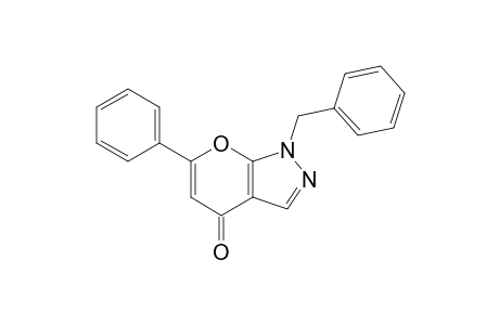 1-(benzyl)-6-phenyl-pyrano[3,2-d]pyrazol-4-one