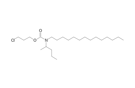 Carbonic acid, monoamide, N-(2-pentyl)-N-tetradecyl-, 3-chloropropyl ester