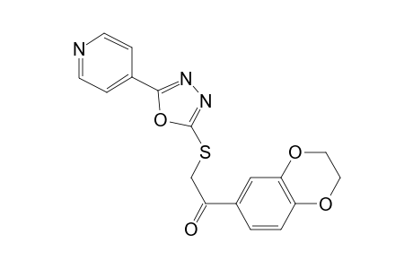 1-(2,3-Dihydro-1,4-benzodioxin-6-yl)-2-{[5-(4-pyridinyl)-1,3,4-oxadiazol-2-yl]sulfanyl}ethanone