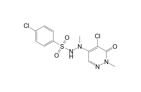 p-chlorobenzenesulfonic acid, 2-(5-chloro-1,6-dihydro-1-methyl-6-oxo-4-pyridazinyl)-2-methylhydrazide