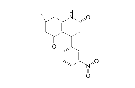7,7-dimethyl-4-(3-nitrophenyl)-3,4,6,8-tetrahydro-1H-quinoline-2,5-dione