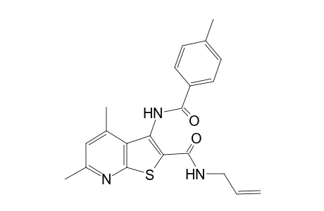 N-allyl-4,6-dimethyl-3-[(4-methylbenzoyl)amino]thieno[2,3-b]pyridine-2-carboxamide