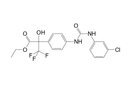 Ethyl 2-(4-{[(3-chlorophenyl)carbamoyl]amino}phenyl)-3,3,3-trifluoro-2-hydroxypropanoate