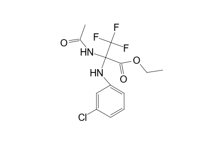 Ethyl 2-(acetylamino)-2-(3-chloroanilino)-3,3,3-trifluoropropanoate