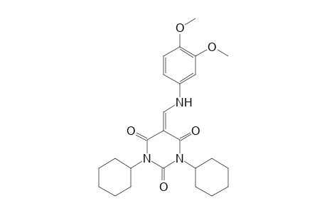 1,3-dicyclohexyl-5-[(3,4-dimethoxyanilino)methylene]-2,4,6(1H,3H,5H)-pyrimidinetrione