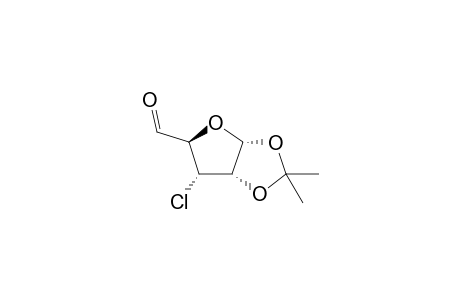 .alpha.-D-xylo-Pentodialdo-1,4-furanose, 3-chloro-3-deoxy-1,2-O-(1-methylethylidene)-