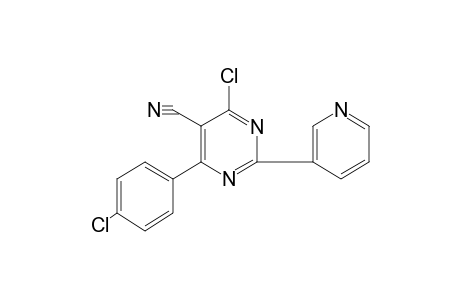 4-CHLORO-6-(p-CHLOROPHENYL)-2-(3-PYRIDYL)-5-PYRIMIDINECARBONITRILE