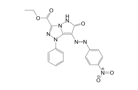 3-Ethoxycarbonyl-1-phenyl-7-(4-nitrophenylazo)-5,6-dihydro-pyrazolo[5,1-c][1,2,4]triazol-6-one