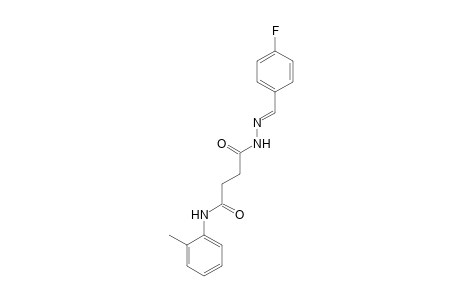4-[(2E)-2-(4-Fluorobenzylidene)hydrazino]-N-(2-methylphenyl)-4-oxobutanamide